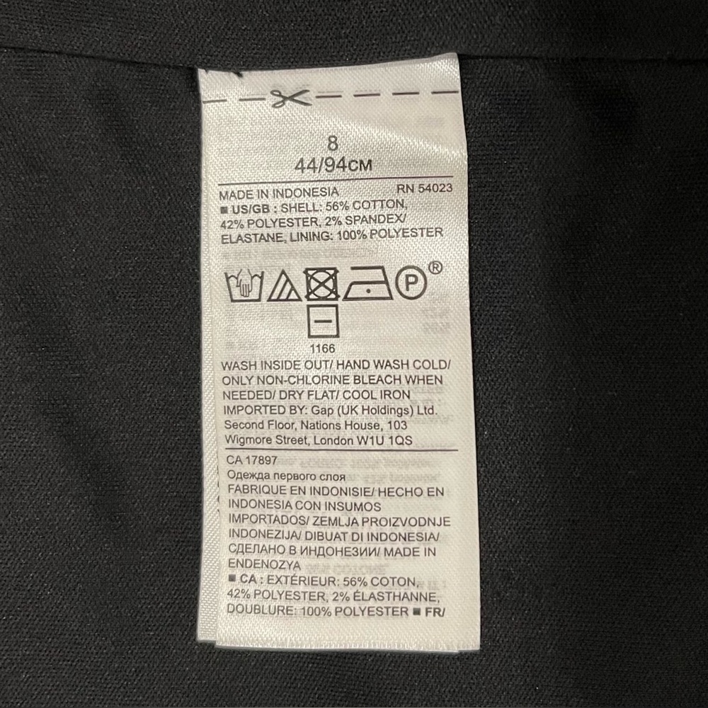 Banana Republic Zigzag Stretch Pencil Skirt Black and White Geometric Size 8 - Picture 5 of 7